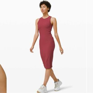 Lululemon Athletica Sleeveless Midi Dress in Burgundy